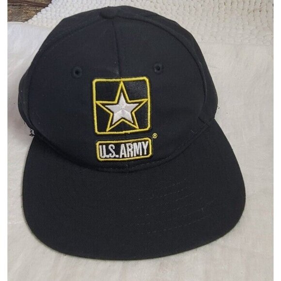 U.S. Army Hat Baseball Cap Embroidered Black Yellow Silver Unisex military OSFA - Picture 2 of 7